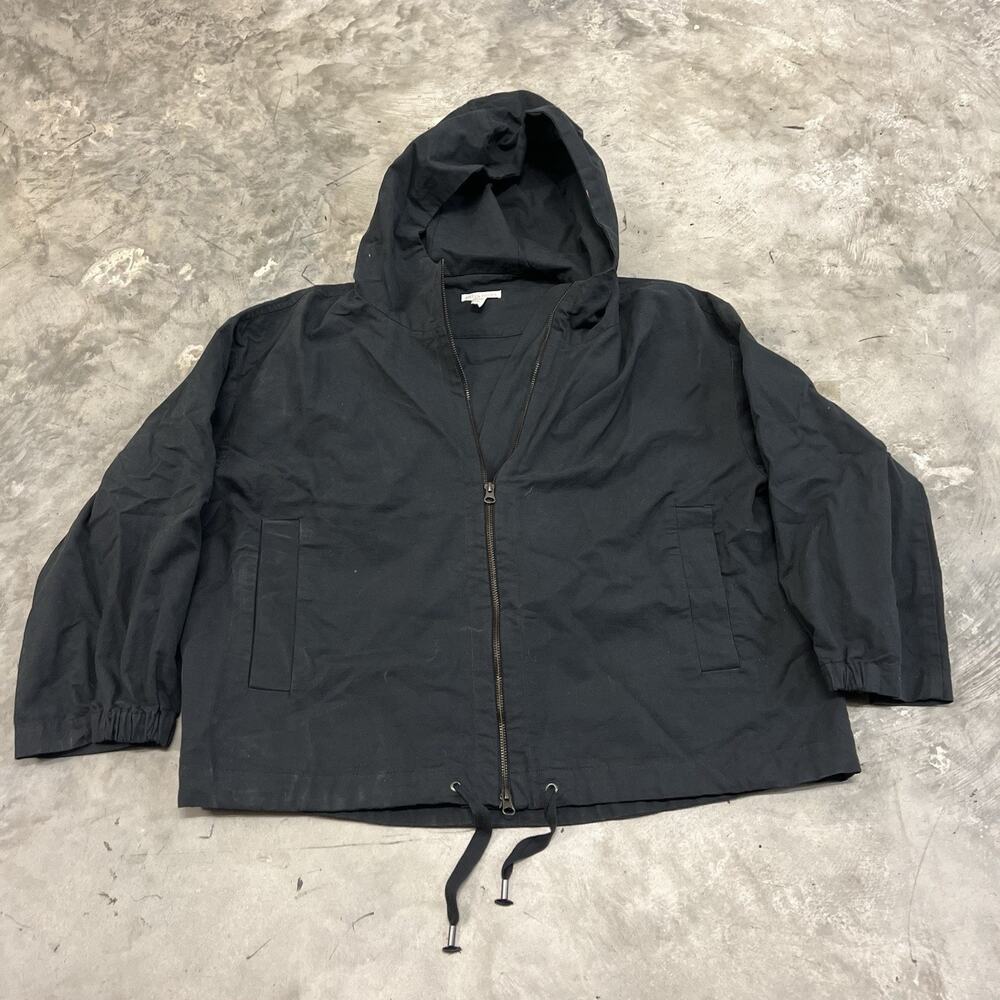 Eileen Fisher Black Hooded Utility Jacket
